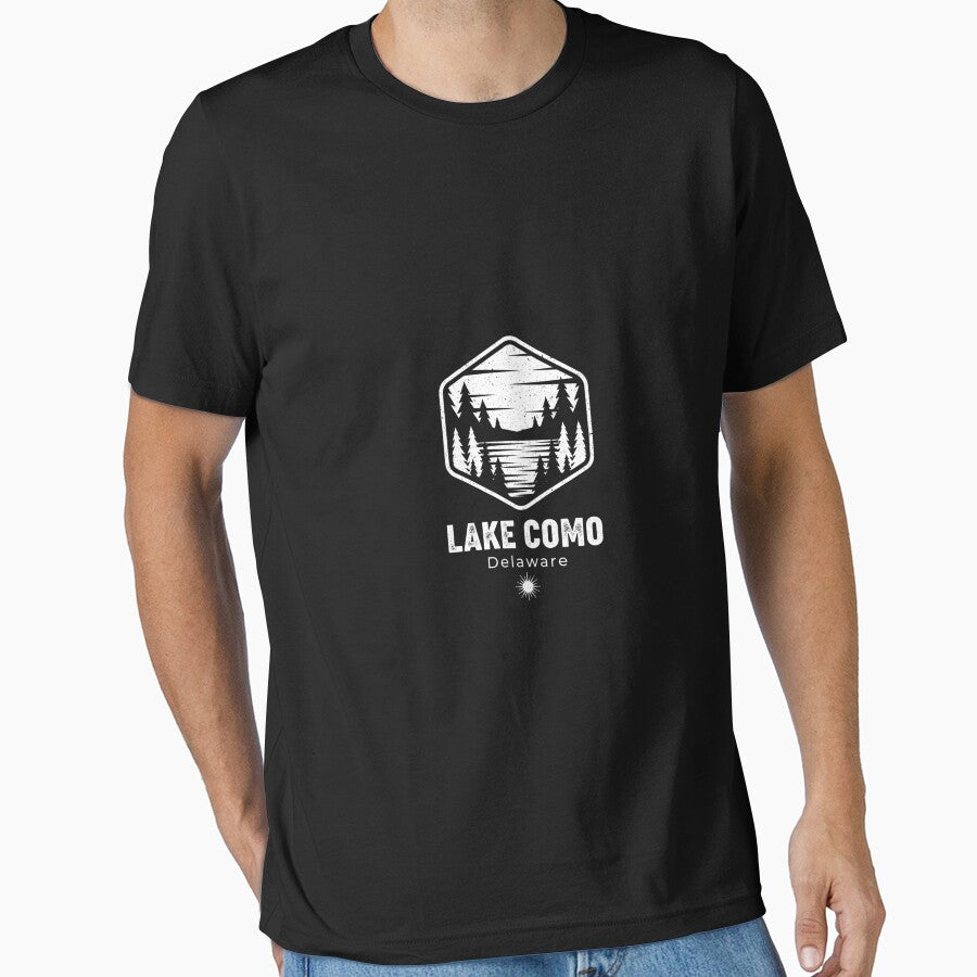 Lake Como Grunge Vintage Travel Emblem Tee by Merchifyme2000