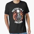 Pretend I'm A Unicorn Skeleton Funny Easy Halloween by procionartss
