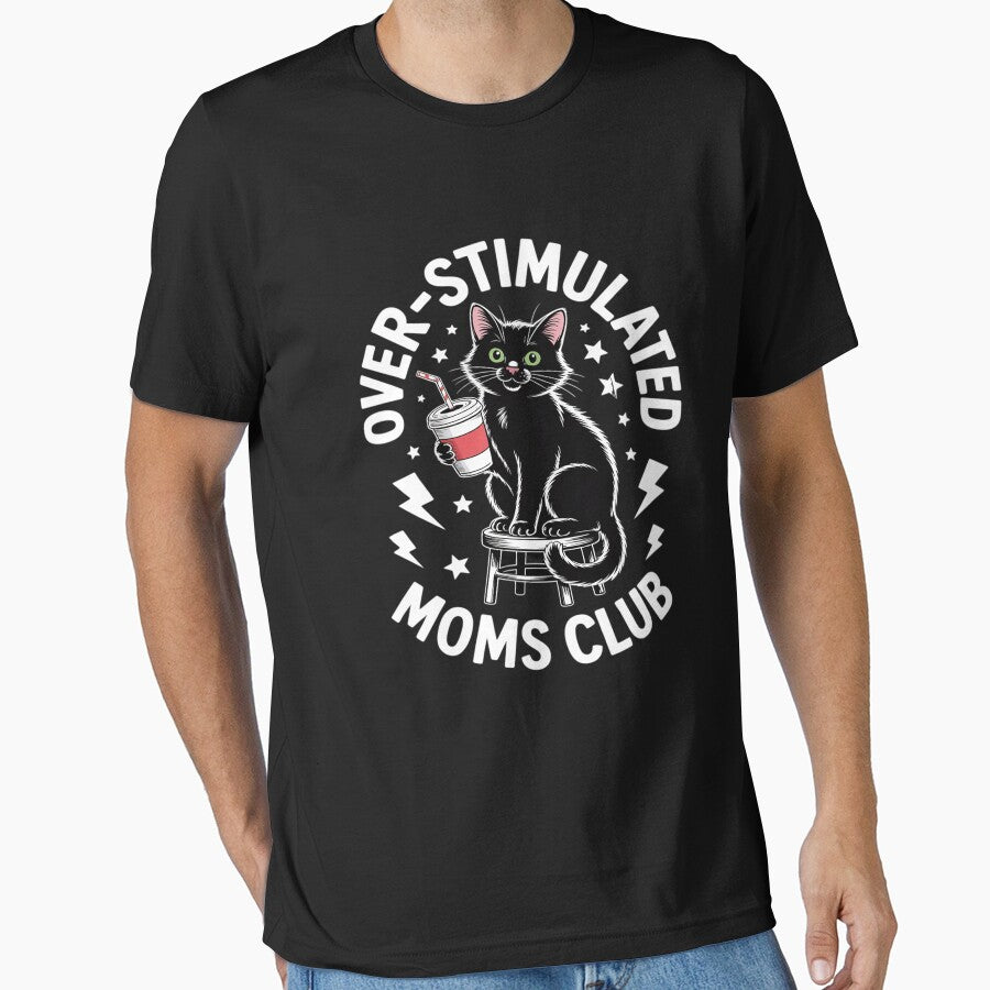 Funny Overstimulated Moms Club Neurodivergent Cat Bun Mama by trinfhri
