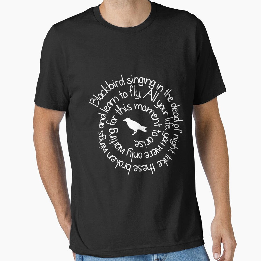 Blackbird Singing In The Dead Of Night Shirt Blackbird Beatles by AnneLegros