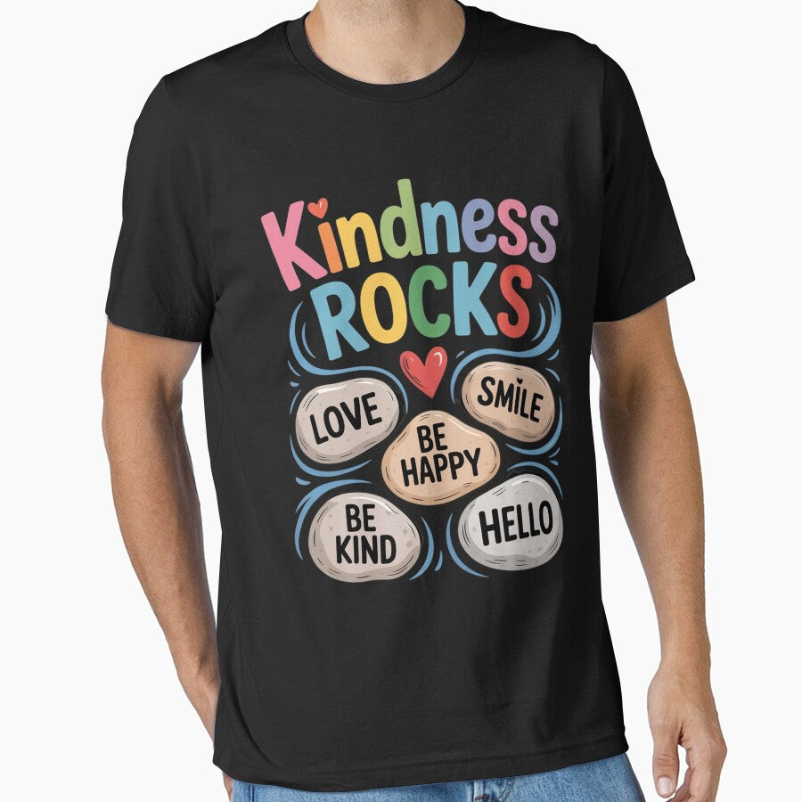 Kindness Rocks Kid Painted Rocks Multi Colour Letters by Minoloinan