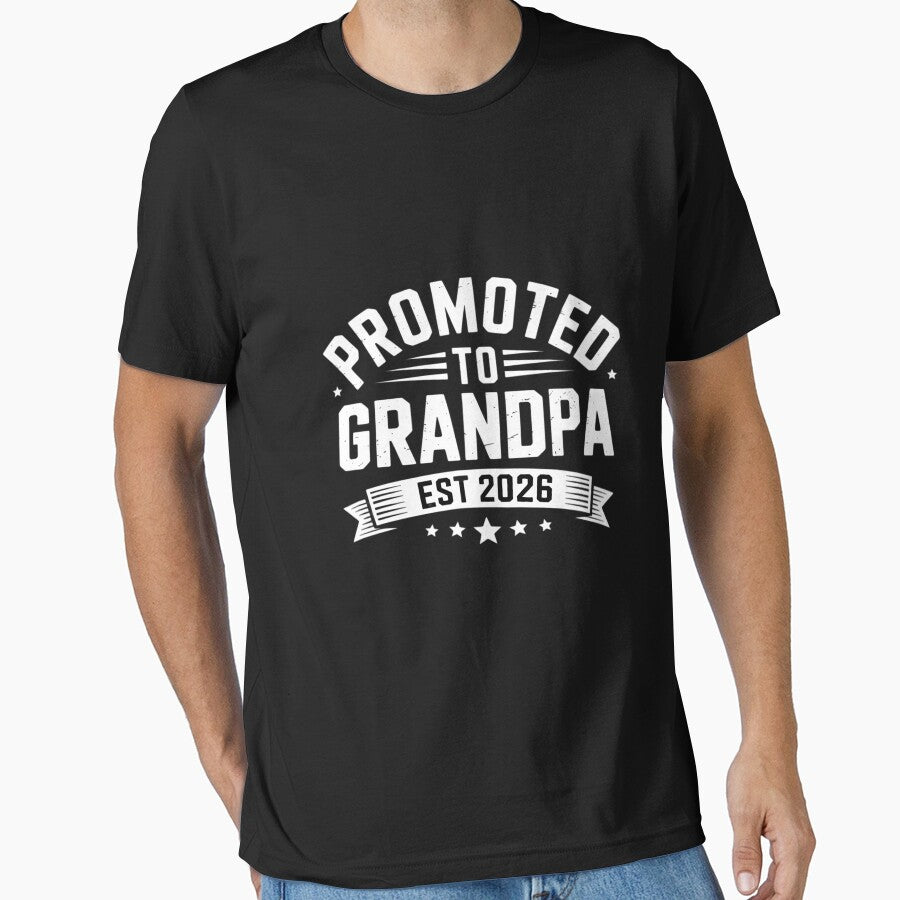 Promoted to Grandpa Est 2026 Baby Announcement by Idarmotar