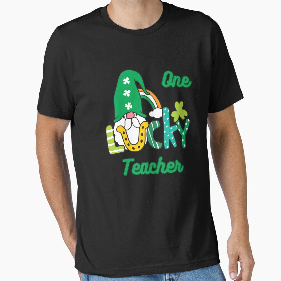 One Lucky Teacher Patrick's Day Green Gnome by Belhbib Art ⭐⭐⭐⭐⭐