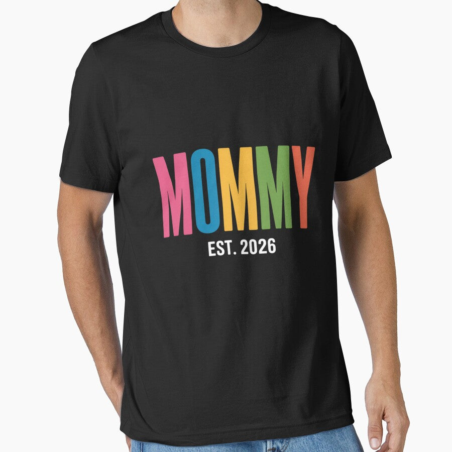 Promoted to Mommy Est. 2026 New Mom Baby Announcement by HudsonErik