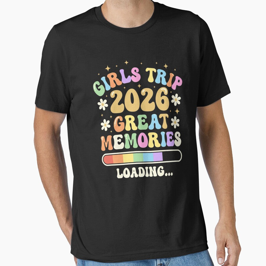 Girls Trip 2026 Loading - Retro Groovy Vacation Group by trendnest_shop