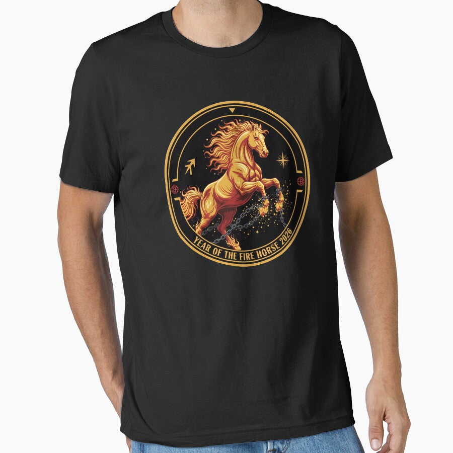 Year of the Fire Horse 2026 Lunar New Year Zodiac Art by PixelQ