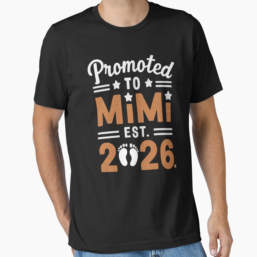 Promoted To Mimi Est 2026 Grandparents Baby Announcement by BakeryDozen