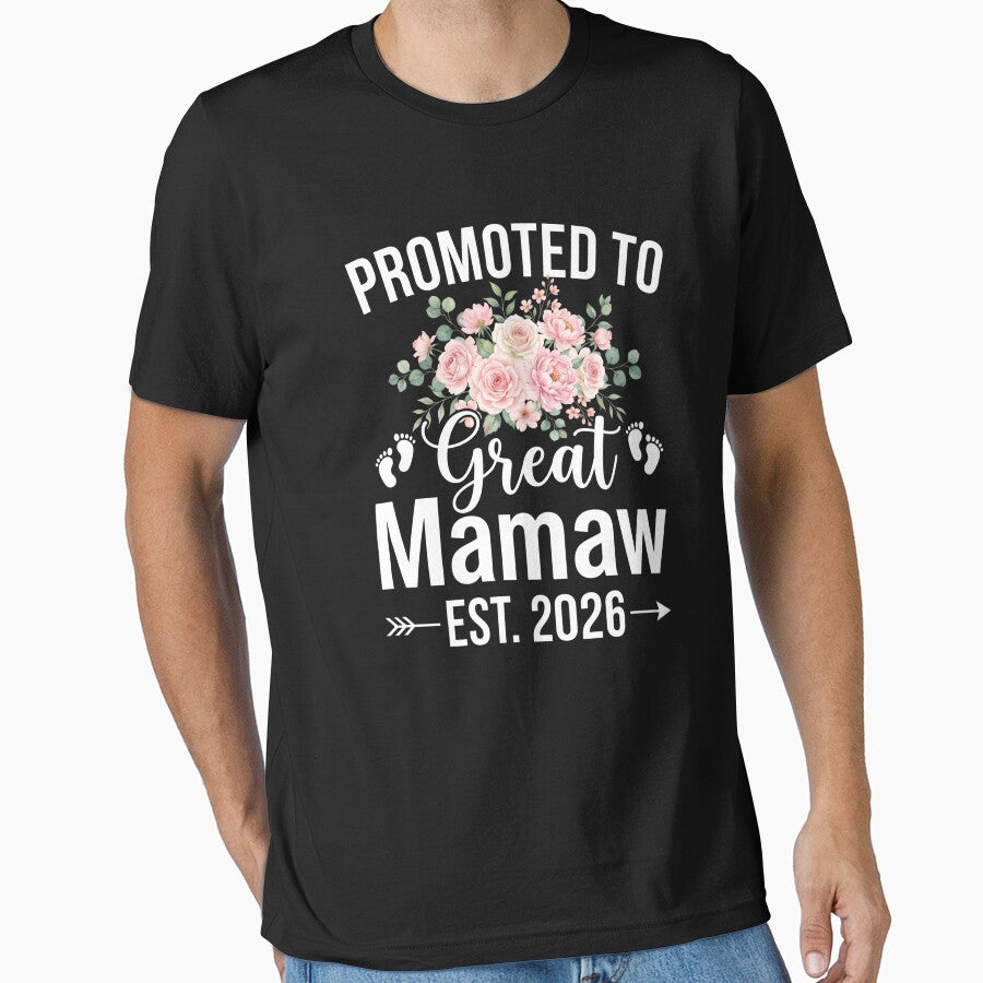 Promoted To Great Mamaw Est. 2026 New Great Grandma Announcement by SofenArt