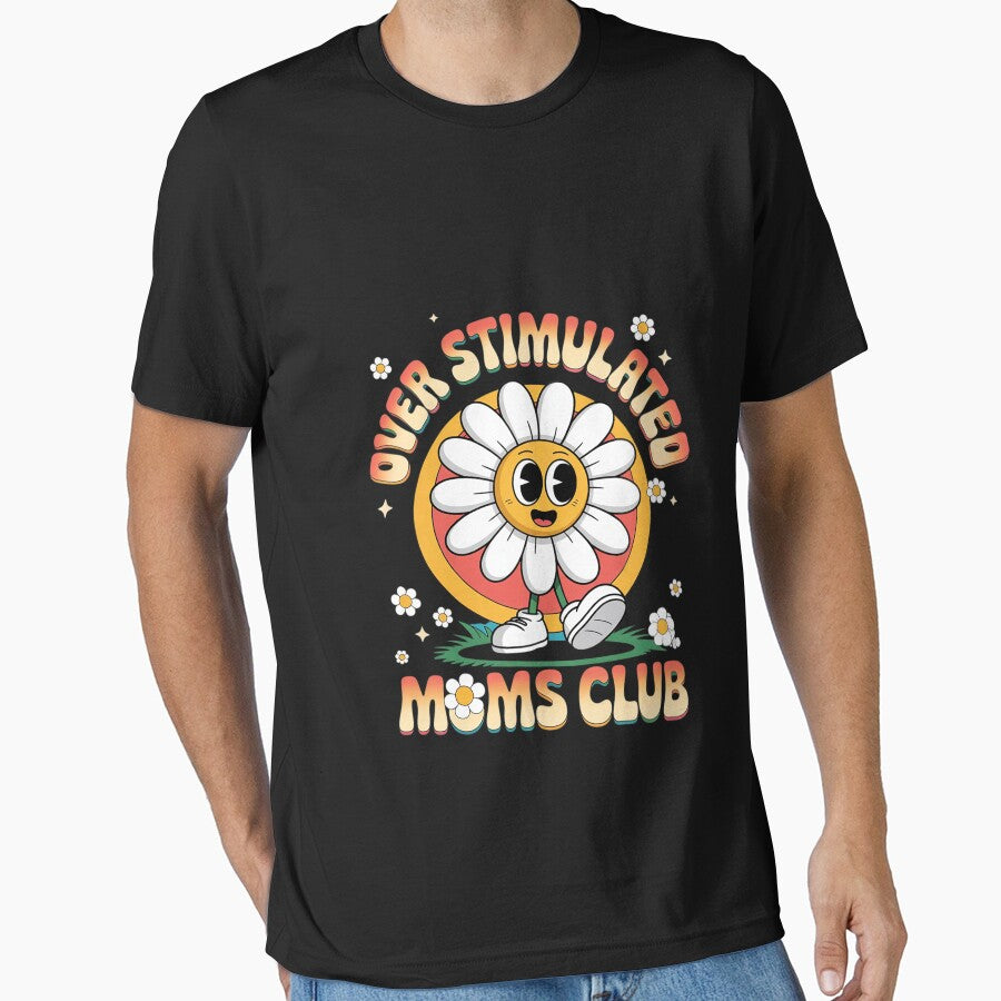 Overstimulated Moms Club Groovy Mothers Day by FadeOfThrone