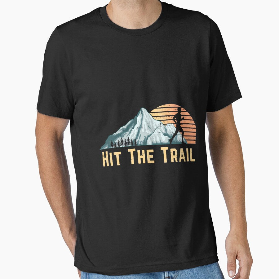 Hit The Trail Vintage Mountain Runner Retro Trail Running by Eloiburer809