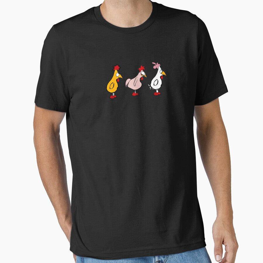 three funny chickens in comic style by Monkonthehill