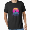 Retro Arcade Joystick Neon Sunset – 80s Synthwave Vaporwave Gaming Shirt by UmazDesigns