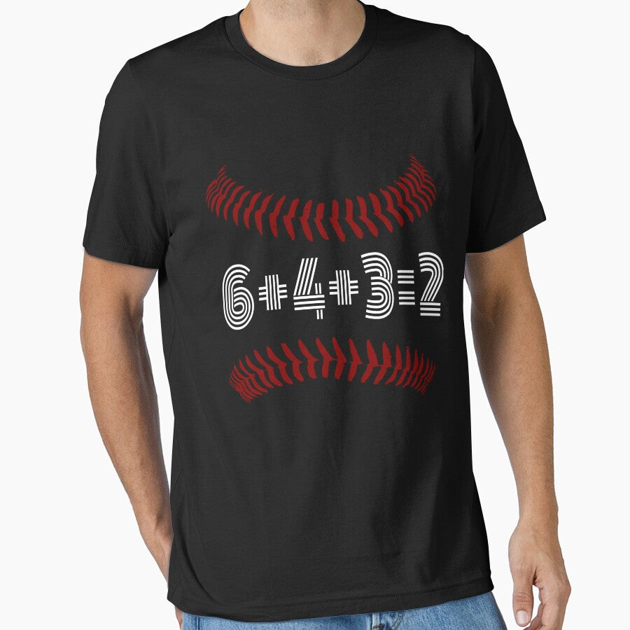 Double play 6+4+3=2 Baseball Math Double Play Funny Baseball Player Gift by ARTZ84
