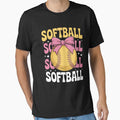 Groovy Softball Coquette Bow by StephenDDArt