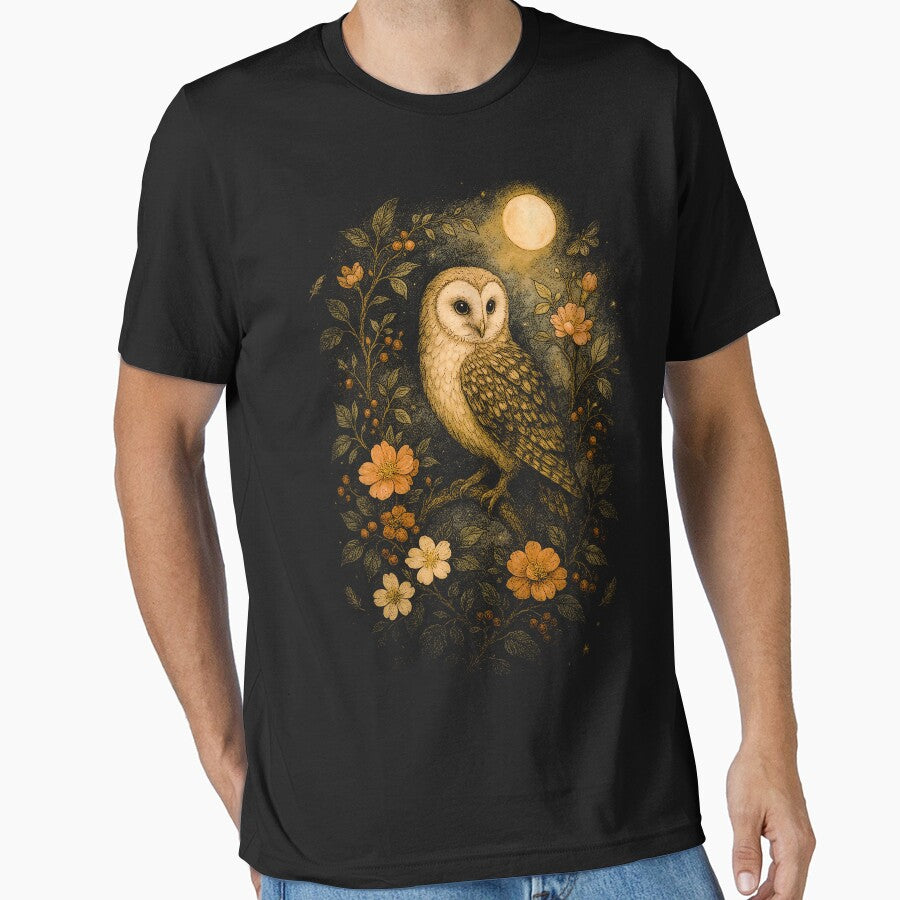 Retro Cottagecore Owl Vintage Style Sweatshirt, Unisex Sweater, Long Sleeve Tee, Forestcore Owl t shirt, Vintage Grunge Dark Academia Gothic Shirt, Weirdcore Aesthetic by samidsou