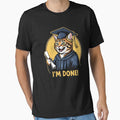 I am done cat officially graduated t-shirt by TheHappyHaul