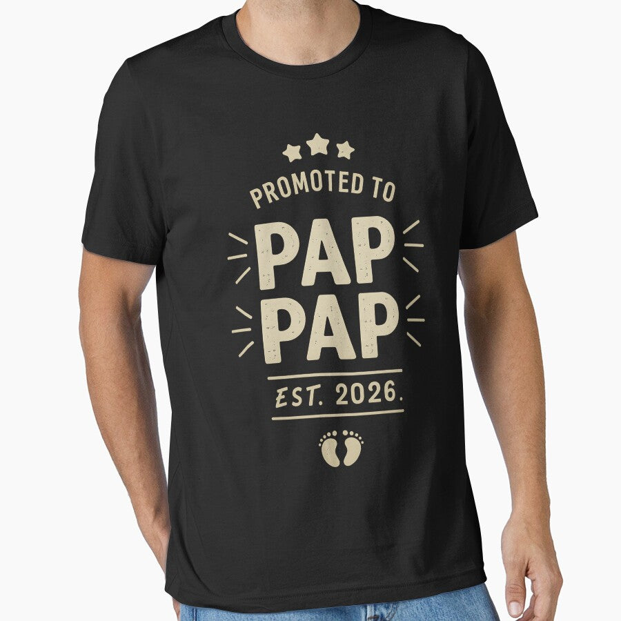 Promoted To Pap Pap Est 2026 Grandparents Baby Announcement by BakeryDozen