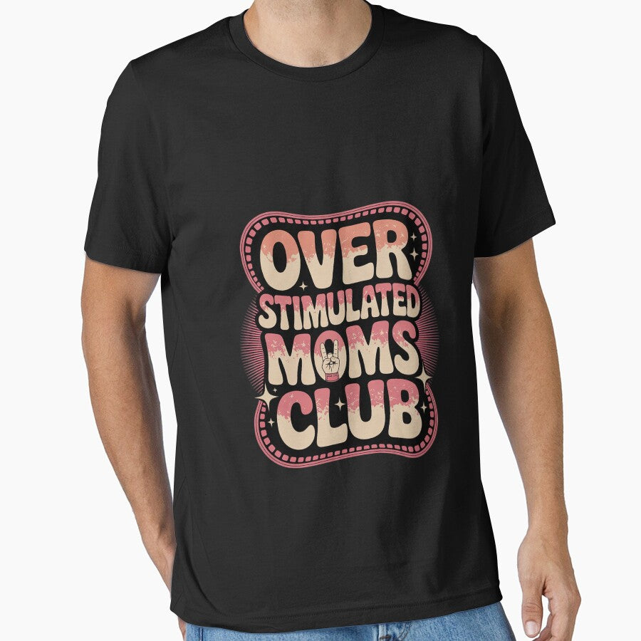 Overstimulated Moms Club Groovy Mom Mother's Day by FadeOfThrone