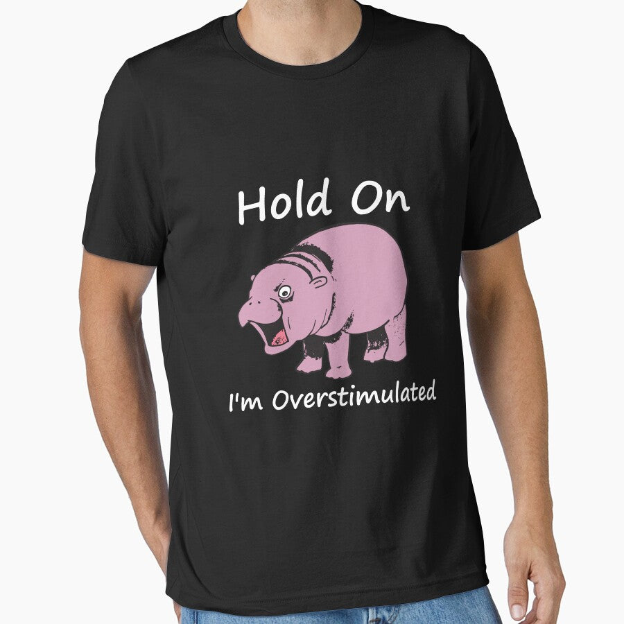 Hold On Partner I'm Overstimulated moo deng by teeshop87