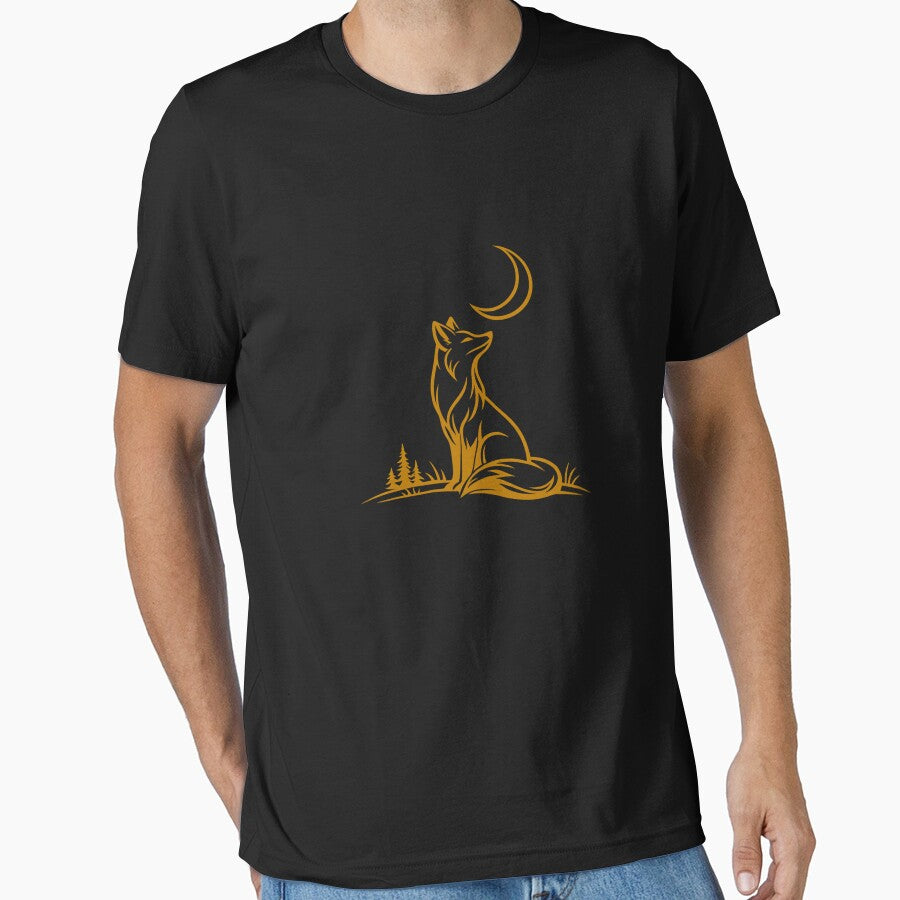 Minimalist Fox Design – Wildlife Nature Sticker & Shirt by rvgraphics