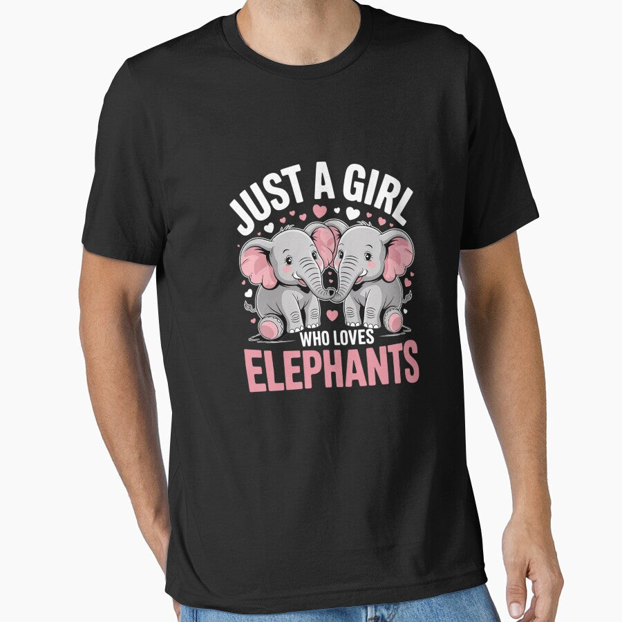 Just a Girl who loves Elephants Kids Girls Elephant Lover by angolinnArt