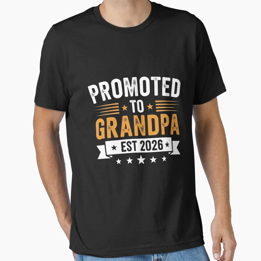 Vintage Promoted to Grandpa Est 2026 Baby Announcement by MotivaChic