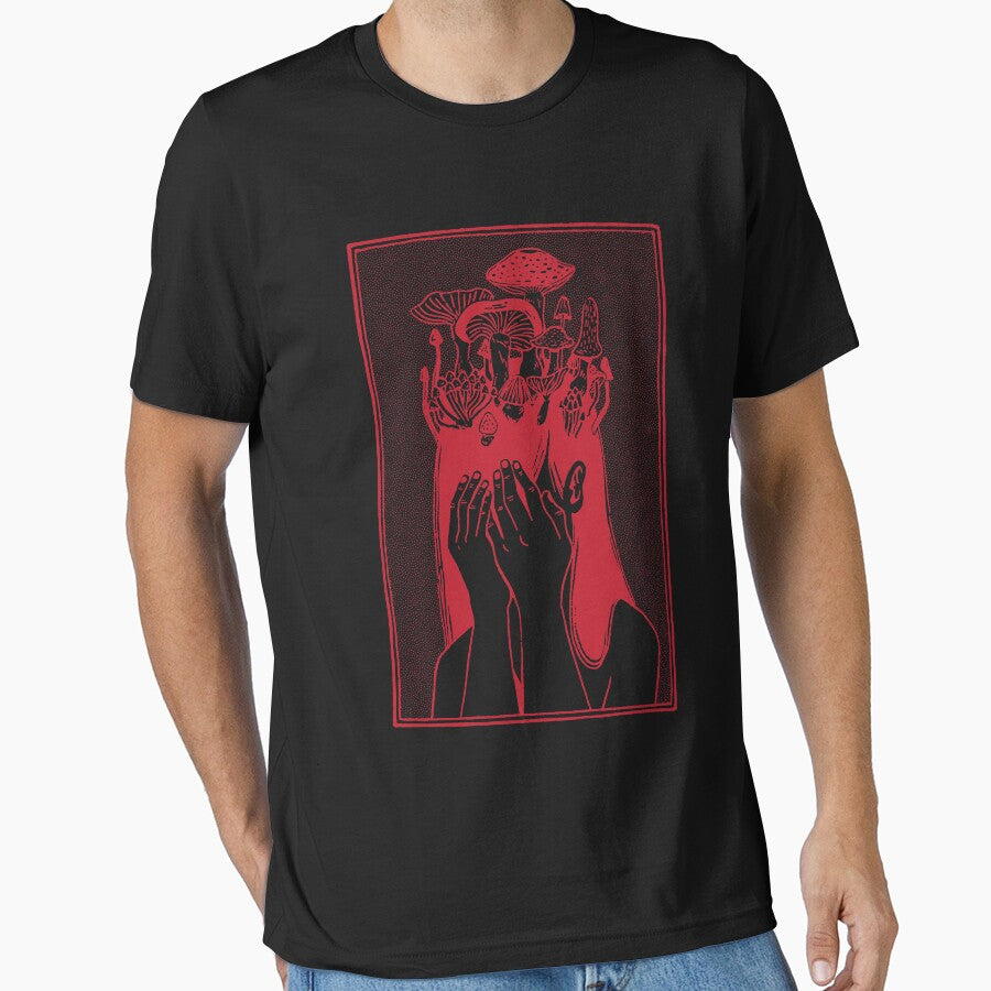 Mushroom Trippy Crying Girl by TRIBExSPACE