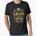 Luxury Proud Mom of the 2026 Graduate Gold Typography Elegant Graduation Design by Verycutethings