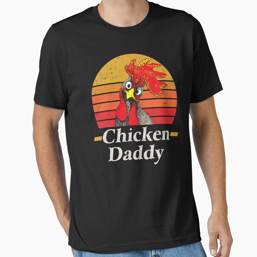 Chicken Daddy Vintage Farmer Fathers Day by Xtjjae