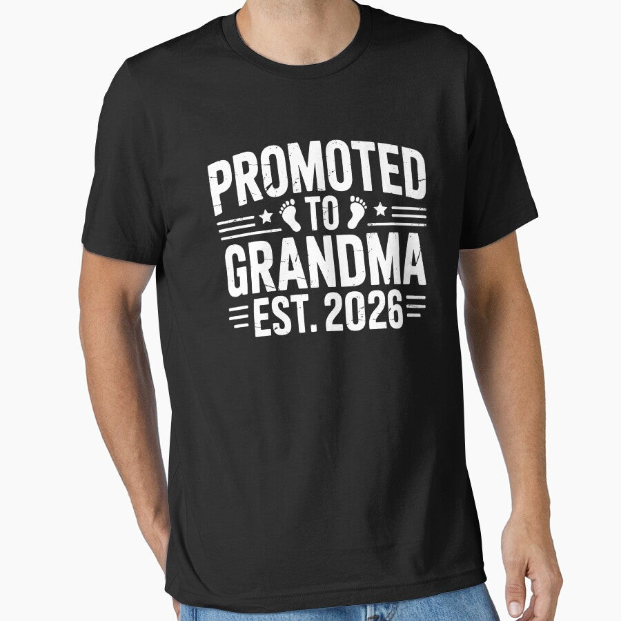 Promoted to Grandma est. 2026 Grandparents Baby Announcement by BakeryDozen