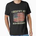 Vintage Grunge American Flag I Identify As Non-Bidenary by Amanda  Griffith