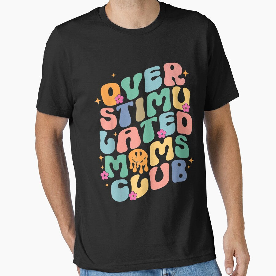 Groovy Overstimulated Moms Club Funny Trendy Mom by Gareth Roberts