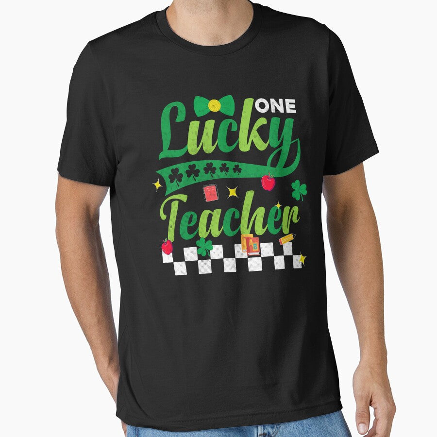 One Lucky Teacher Retro Vintage St Patrick's Day by FLIPO-SHOP
