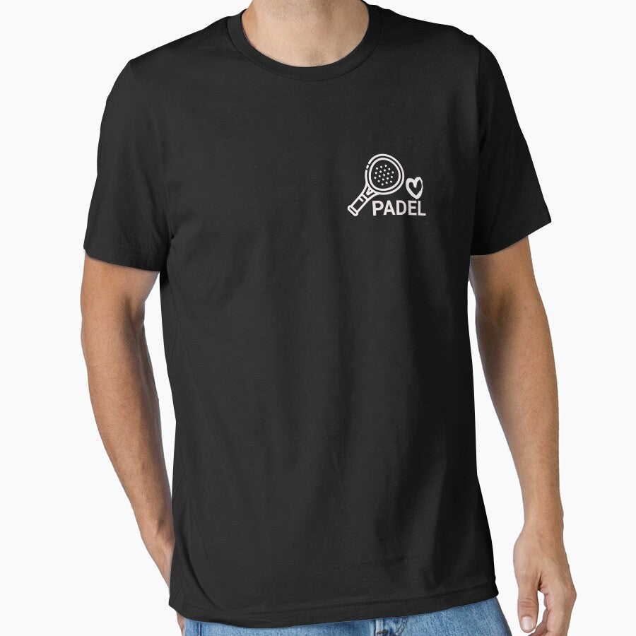 Love Padel T Shirt - white on black logo by dave-elf