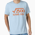 50th Happy Birthday Art 50 Years Old Square Root of 2500 by melsens
