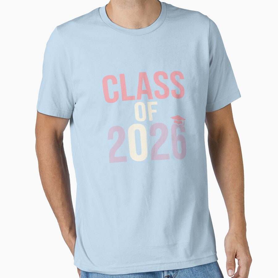 Class of 2026 Pastel Graduation Typography Design Minimalist School Graduation by Yellowriversss