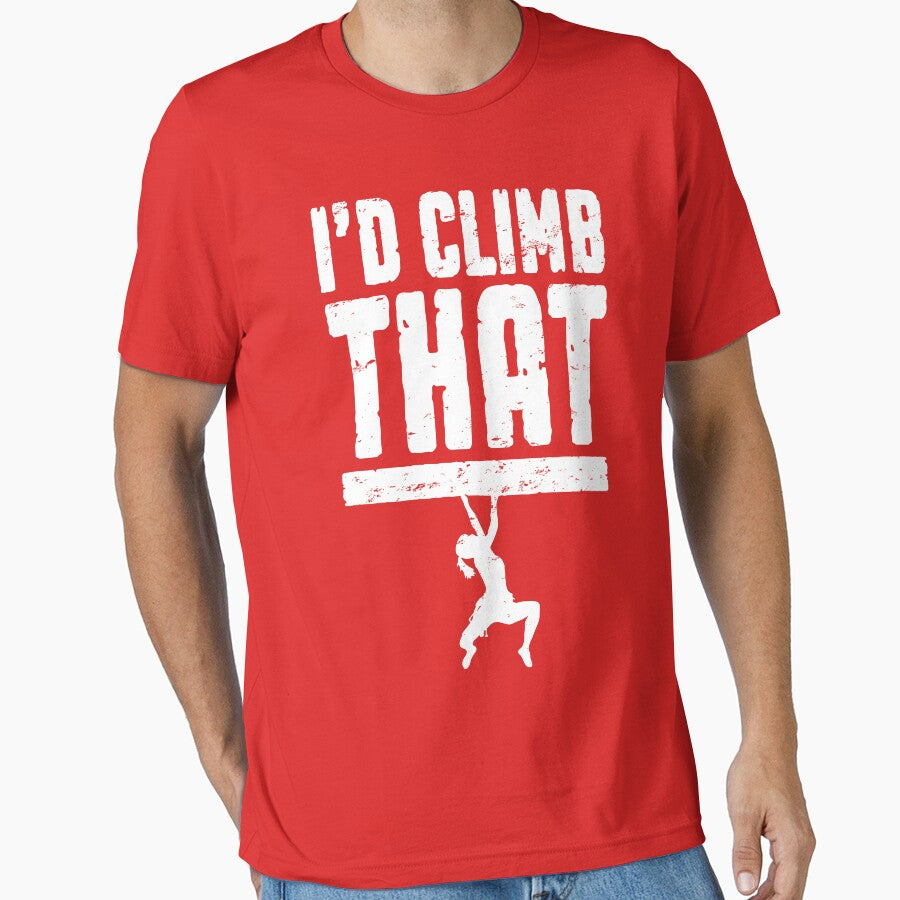 I'd Climb That Rock Climbing Bouldering Funny Climber Girl by GrandeDuc