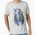 Camping Under the Moon Bear Design | Night Adventure Nature Art by Mido tee art shop