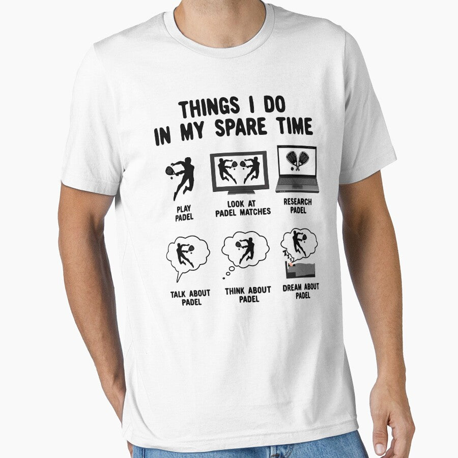 Padel 6 Things I Do in my Spare Time Funny Padel player gift by grinta2021