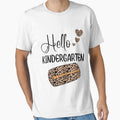 Hello Kindergarten  Back To School Leopard Skin First Day of School for girls by MediTees
