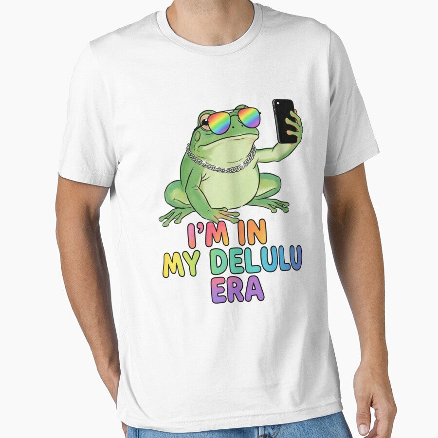 Delulu Era Frog Taking Selfie Rainbow Sunglasses by Prints by Mat