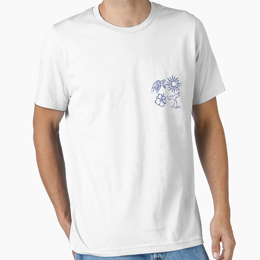 Minimalist Blue Ocean Life Summer Elements by Theselinara