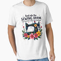 The sewing machine is in the center of the image and is surrounded by colorful flowers, leaves, and needles by vamskul
