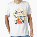 Cheers to the New Year 2026 Cute Horse – Festive New Year Typography Design by OreoStudio