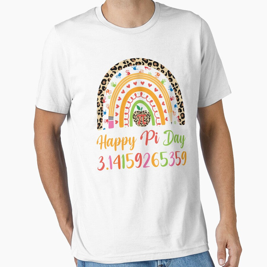 Leopard Rainbow Happy Pi Day Geek Math Lover Boys Girls Kids by rifatart