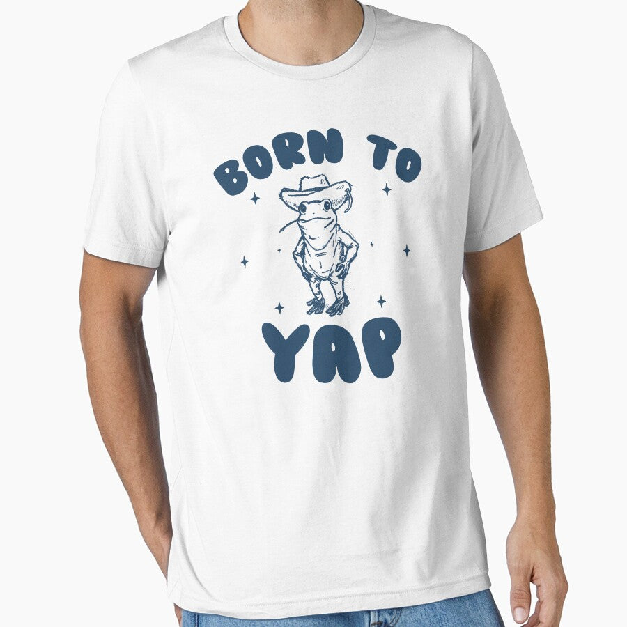 Born to Yap Y2k Style Shirt, Weird T Shirt, Meme T Shirt, Retro Funny Frog Shirt, Frog Meme by samidsou