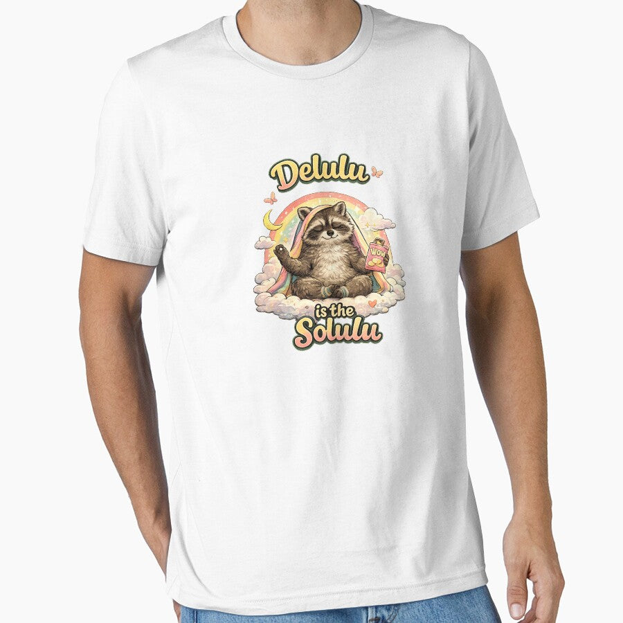 Delulu Is The Solulu Raccoon Manifesting by Yellowriversss