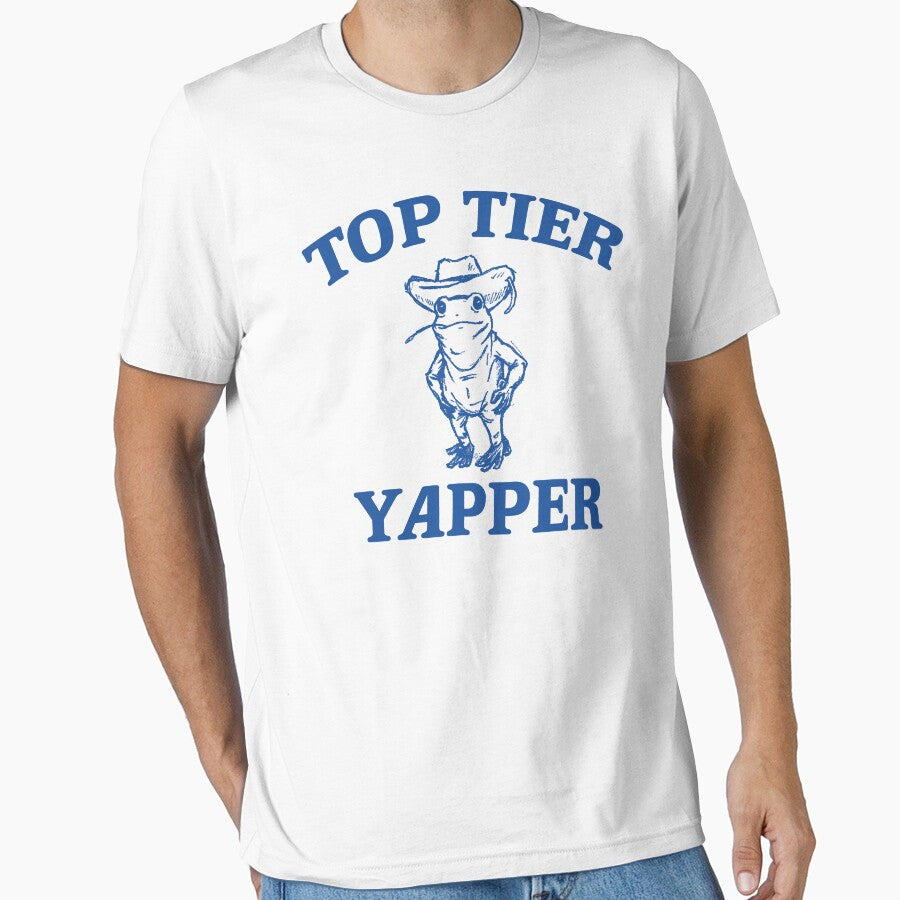 Top Tier Yapper - Retro Cartoon T Shirt, Weird T Shirt, Meme T Shirt, Silly by samidsou
