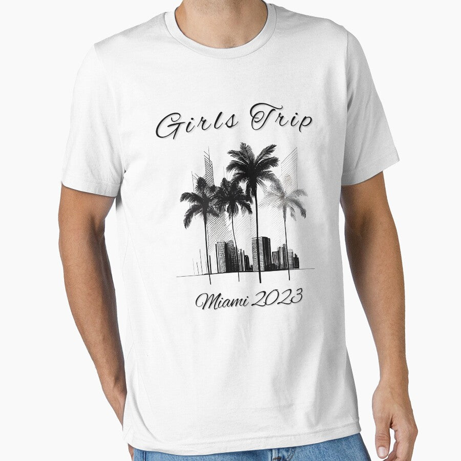 Girls Trip to Miami 2023: Glamorous Miami, Palm Trees, simple design, minimalist shapes with clean lines, modern and elegant look, stylish and classic appeal (3) by TourDePassion