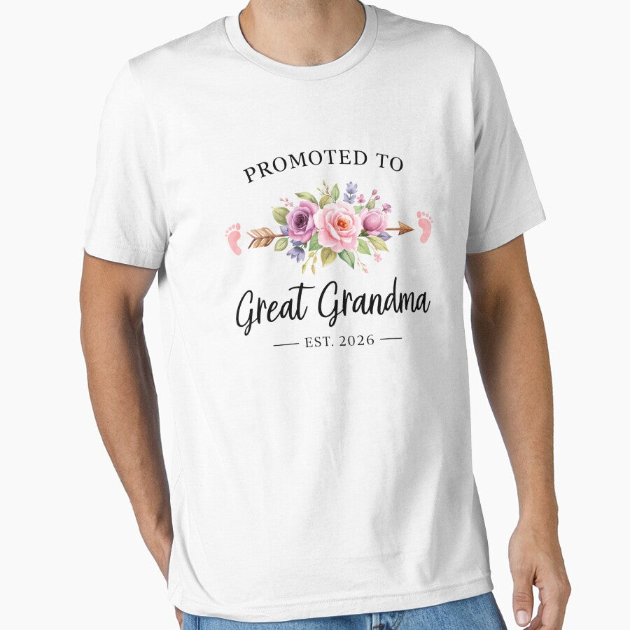 Promoted To Great Grandma Est. 2026 Expecting Grandparent Announcement by SofenArt
